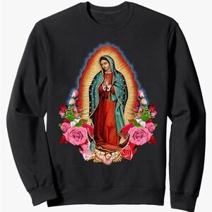 Black Our Lady of Guadelupe Sweatshirt Brand New